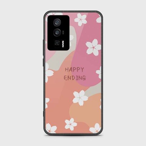 Xiaomi Poco F5 Pro Cover- Happy Series - HQ Ultra Shine Premium Infinity Glass Soft Silicon Borders Case