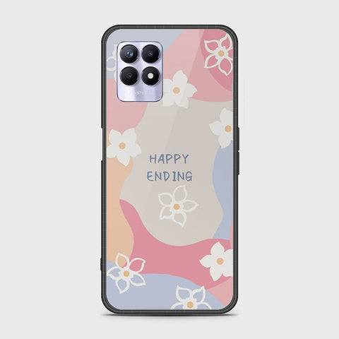 Realme 8i Cover - Happy Series - HQ Ultra Shine Premium Infinity Glass Soft Silicon Borders Case