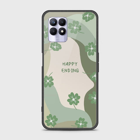 Realme 8i Cover - Happy Series - HQ Ultra Shine Premium Infinity Glass Soft Silicon Borders Case