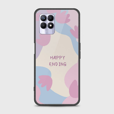 Realme 8i Cover - Happy Series - HQ Ultra Shine Premium Infinity Glass Soft Silicon Borders Case