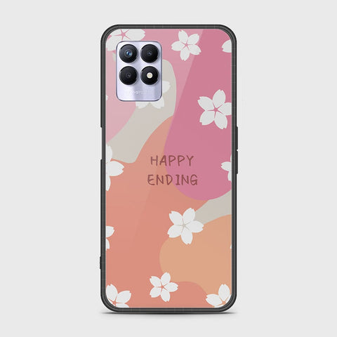 Realme 8i Cover - Happy Series - HQ Ultra Shine Premium Infinity Glass Soft Silicon Borders Case