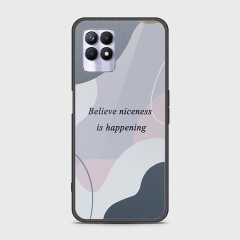 Realme 8i Cover - Happy Series - HQ Ultra Shine Premium Infinity Glass Soft Silicon Borders Case