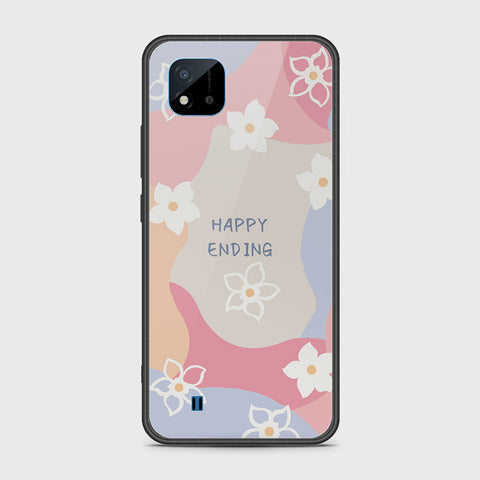 Realme Narzo 50i Cover- Happy Series - HQ Ultra Shine Premium Infinity Glass Soft Silicon Borders Case