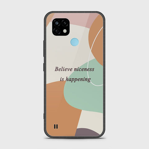 Realme C21 Cover- Happy Series - HQ Ultra Shine Premium Infinity Glass Soft Silicon Borders Case