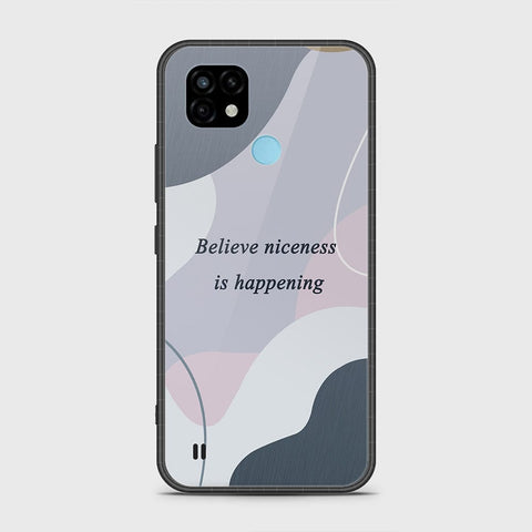 Realme C21 Cover- Happy Series - HQ Ultra Shine Premium Infinity Glass Soft Silicon Borders Case