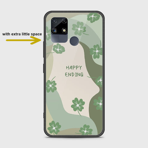 Realme C15 Cover- Happy Series - HQ Ultra Shine Premium Infinity Glass Soft Silicon Borders Case