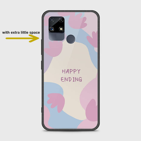 Realme C15 Cover- Happy Series - HQ Ultra Shine Premium Infinity Glass Soft Silicon Borders Case