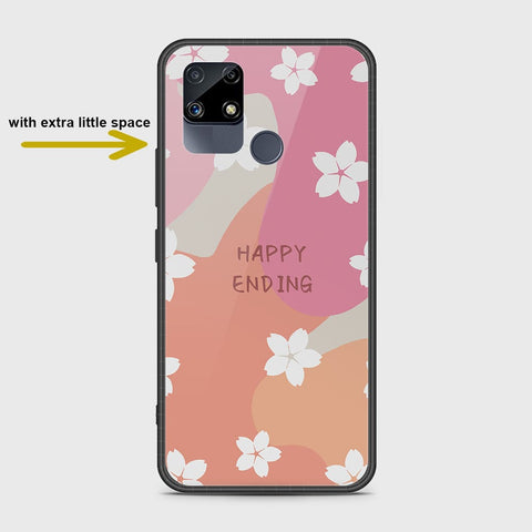 Realme C12 Cover- Happy Series - HQ Ultra Shine Premium Infinity Glass Soft Silicon Borders Case