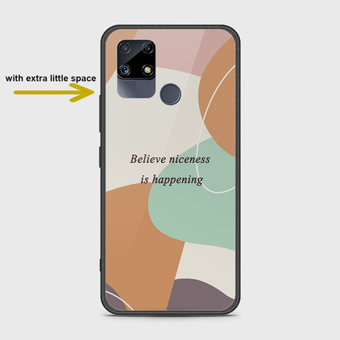 Realme C15 Cover- Happy Series - HQ Ultra Shine Premium Infinity Glass Soft Silicon Borders Case