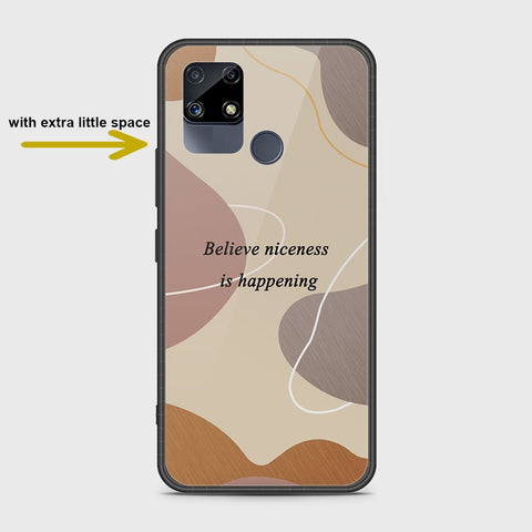 Realme C12 Cover- Happy Series - HQ Ultra Shine Premium Infinity Glass Soft Silicon Borders Case