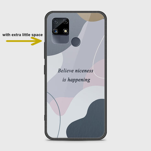 Realme C15 Cover- Happy Series - HQ Ultra Shine Premium Infinity Glass Soft Silicon Borders Case