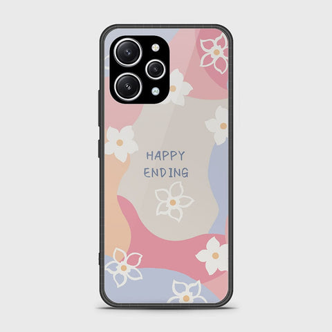Xiaomi Redmi 12 4G Cover- Happy Series - HQ Ultra Shine Premium Infinity Glass Soft Silicon Borders Case