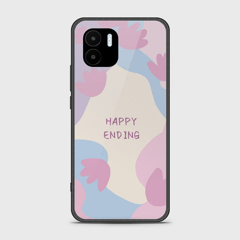 Xiaomi Redmi A1 Cover - Happy Series - HQ Ultra Shine Premium Infinity Glass Soft Silicon Borders Case