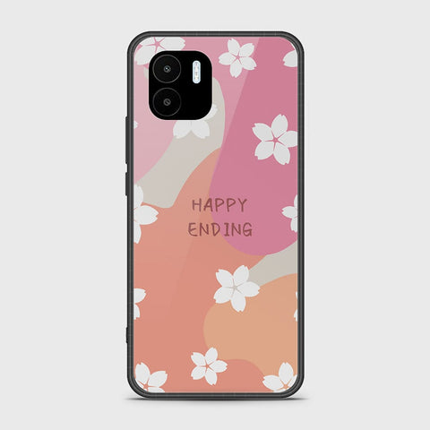 Xiaomi Redmi A1 Cover - Happy Series - HQ Ultra Shine Premium Infinity Glass Soft Silicon Borders Case