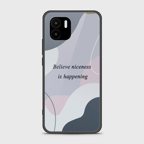 Xiaomi Redmi A1 Cover - Happy Series - HQ Ultra Shine Premium Infinity Glass Soft Silicon Borders Case