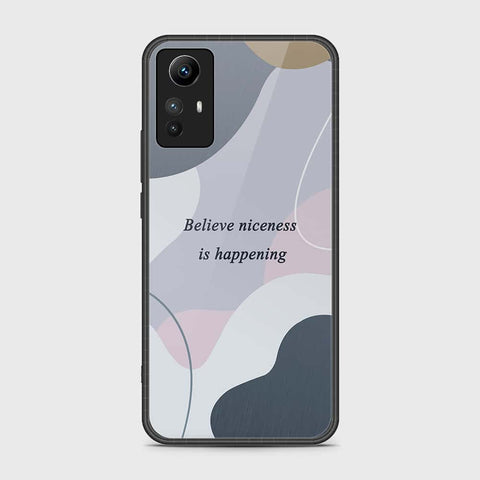 Xiaomi Redmi Note 12S Cover- Happy Series - HQ Ultra Shine Premium Infinity Glass Soft Silicon Borders Case