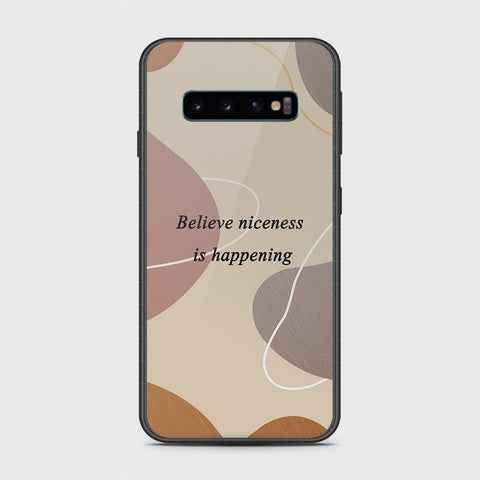 Samsung Galaxy S10 5G Cover- Happy Series - HQ Ultra Shine Premium Infinity Glass Soft Silicon Borders Case