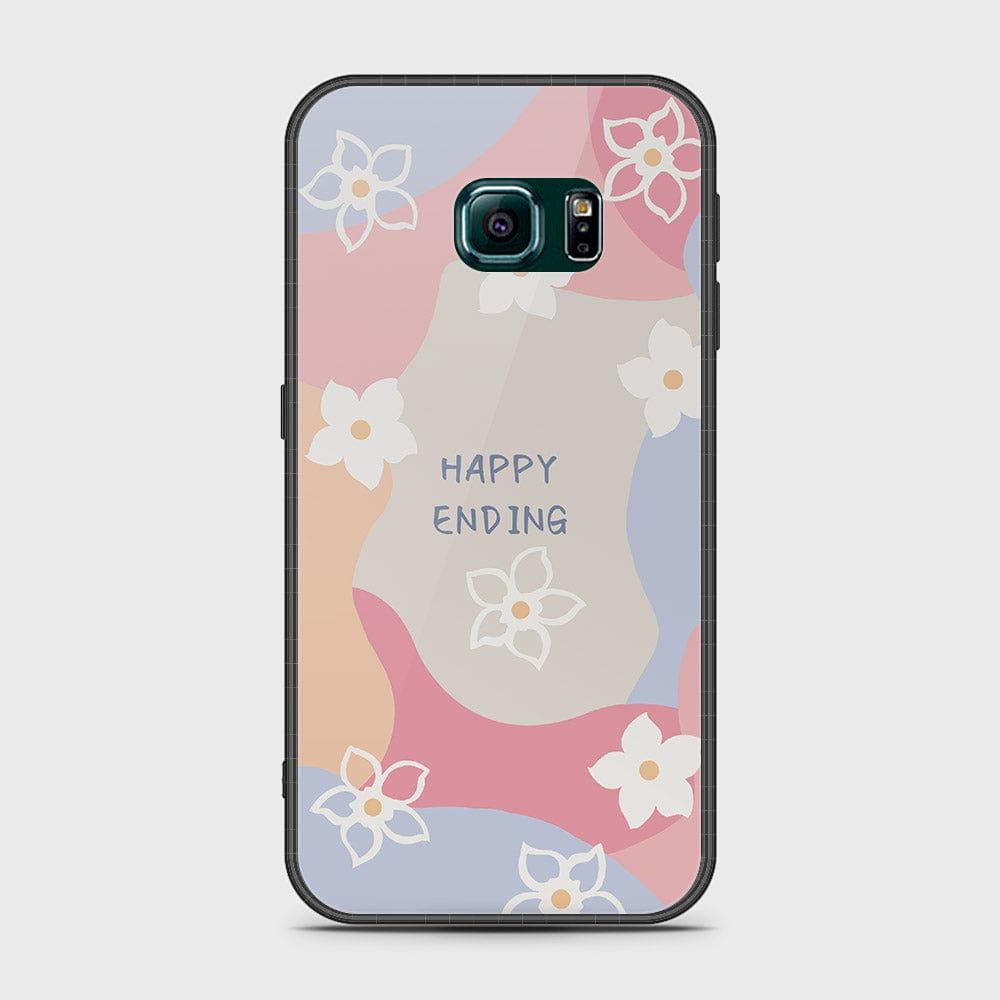 Samsung Galaxy S6 Edge Cover- Happy Series - HQ Ultra Shine Premium Infinity Glass Soft Silicon Borders Case