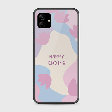 Samsung Galaxy A04e Cover - Happy Series - HQ Ultra Shine Premium Infinity Glass Soft Silicon Borders Case