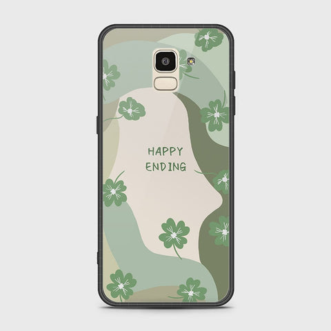 Samsung Galaxy J6 2018 Cover - Happy Series - HQ Ultra Shine Premium Infinity Glass Soft Silicon Borders Case