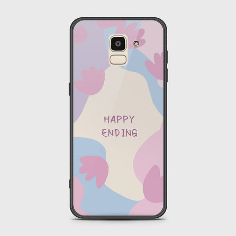 Samsung Galaxy J6 2018 Cover - Happy Series - HQ Ultra Shine Premium Infinity Glass Soft Silicon Borders Case