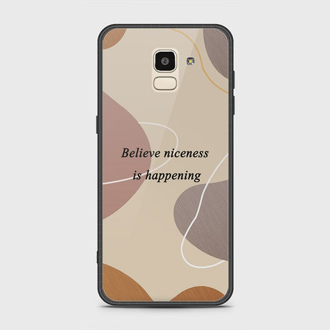 Samsung Galaxy J6 2018 Cover - Happy Series - HQ Ultra Shine Premium Infinity Glass Soft Silicon Borders Case