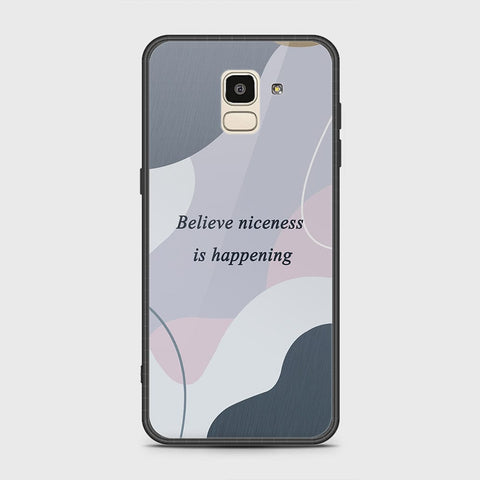 Samsung Galaxy J6 2018 Cover - Happy Series - HQ Ultra Shine Premium Infinity Glass Soft Silicon Borders Case