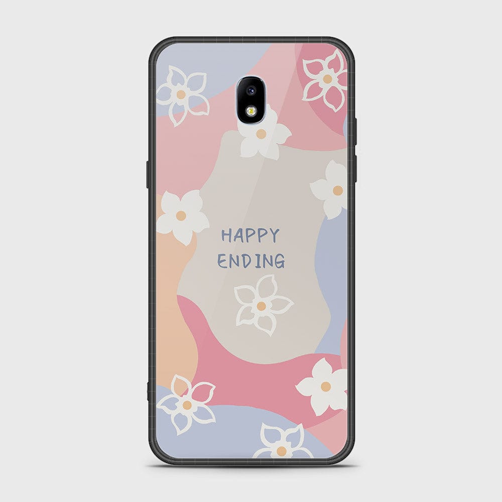 Samsung Galaxy J7 Pro / J7 2017 / J730 Cover - Happy Series - HQ Ultra Shine Premium Infinity Glass Soft Silicon Borders Case