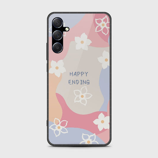 Samsung Galaxy M34 5G Cover- Happy Series - HQ Ultra Shine Premium Infinity Glass Soft Silicon Borders Case