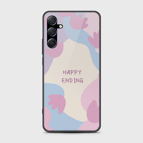 Samsung Galaxy M54 Cover- Happy Series - HQ Ultra Shine Premium Infinity Glass Soft Silicon Borders Case