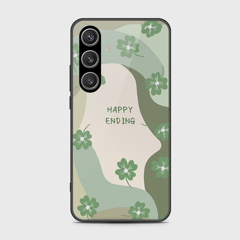 Samsung Galaxy S24 Cover- Happy Series - HQ Ultra Shine Premium Infinity Glass Soft Silicon Borders Case