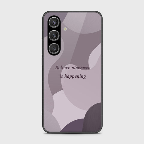 Samsung Galaxy S24 Cover- Happy Series - HQ Ultra Shine Premium Infinity Glass Soft Silicon Borders Case