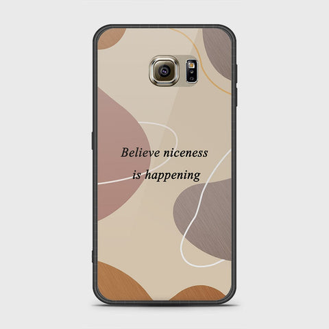 Samsung Galaxy S6 Cover- Happy Series - HQ Ultra Shine Premium Infinity Glass Soft Silicon Borders Case