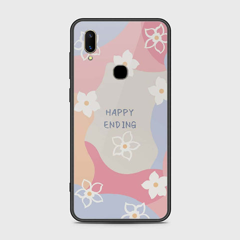 Vivo V11i Cover- Happy Series - HQ Ultra Shine Premium Infinity Glass Soft Silicon Borders Case