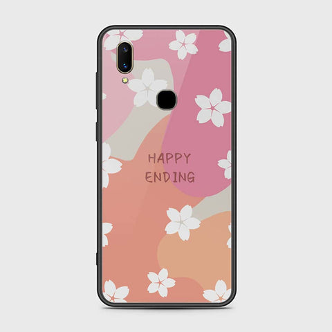 Vivo V11i Cover- Happy Series - HQ Ultra Shine Premium Infinity Glass Soft Silicon Borders Case