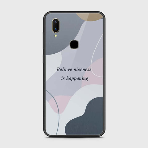 Vivo V11i Cover- Happy Series - HQ Ultra Shine Premium Infinity Glass Soft Silicon Borders Case