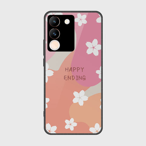 vivo V29e Cover- Happy Series - HQ Ultra Shine Premium Infinity Glass Soft Silicon Borders Case