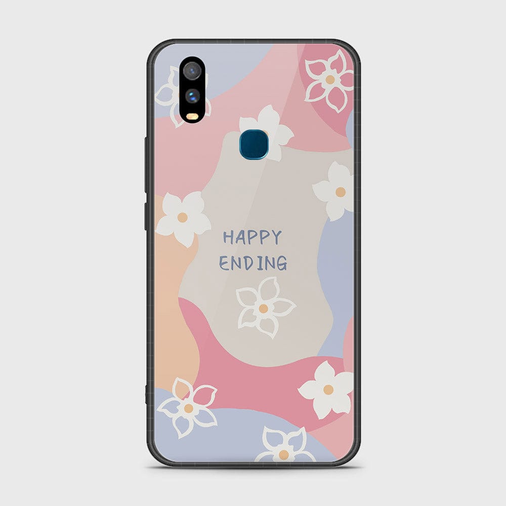 Vivo Y11 2019 Cover- Happy Series - HQ Ultra Shine Premium Infinity Glass Soft Silicon Borders Case