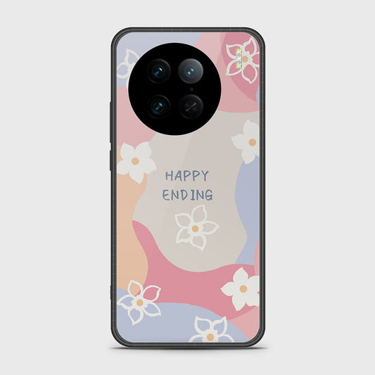 Vivo X90 Pro Cover - Happy Series - HQ Ultra Shine Premium Infinity Glass Soft Silicon Borders Case