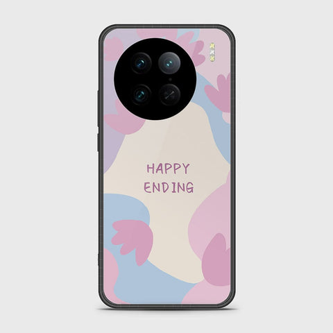 Vivo X90 Pro Cover - Happy Series - HQ Ultra Shine Premium Infinity Glass Soft Silicon Borders Case