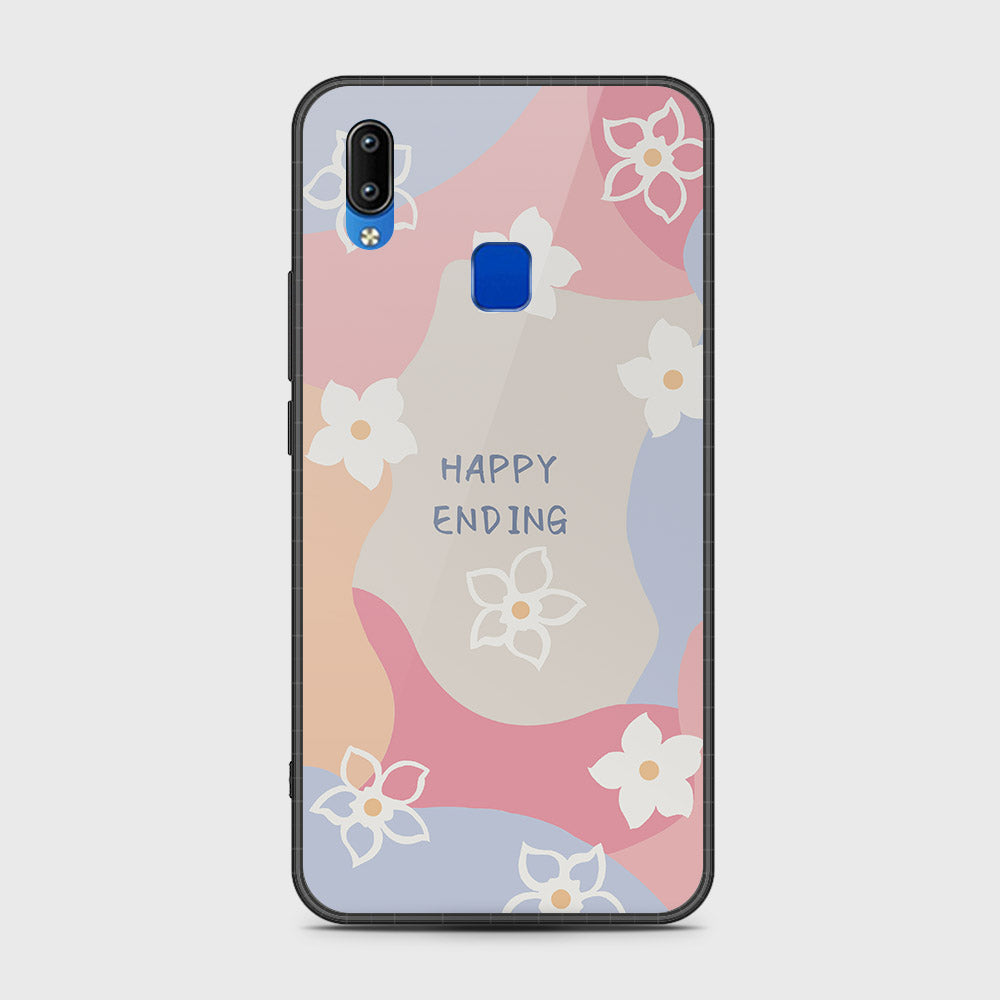 Vivo Y91i Cover- Happy Series - HQ Ultra Shine Premium Infinity Glass Soft Silicon Borders Case