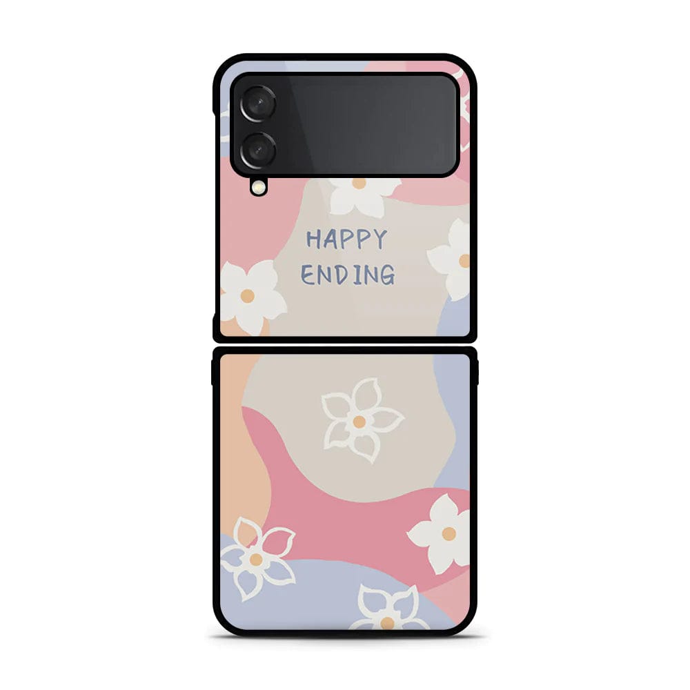 Samsung Galaxy Z Flip 4 5G Cover - Happy Series - HQ Premium Shine Durable Shatterproof Case - Soft Silicon Borders