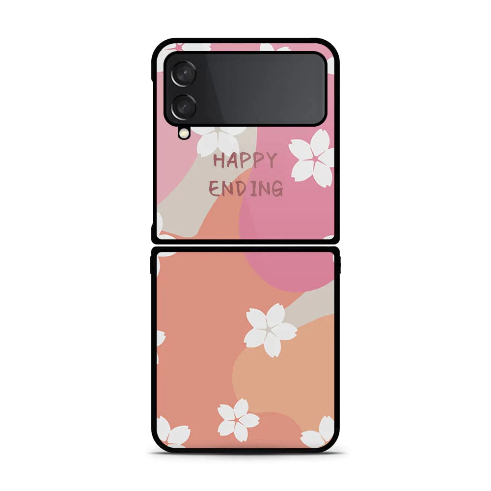 Samsung Galaxy Z Flip 4 5G Cover - Happy Series - HQ Premium Shine Durable Shatterproof Case - Soft Silicon Borders (Fast Delivery)(W)