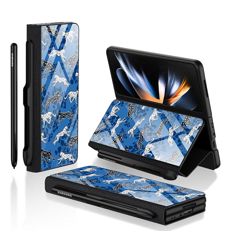 Samsung Galaxy Z Fold 3 5G Cover - Hustle Series - HQ Ultra Shine Premium Infinity Glass Soft Silicon Borders Case