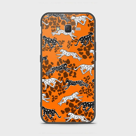 Samsung Galaxy J7 2015 Cover - Hustle Series - HQ Ultra Shine Premium Infinity Glass Soft Silicon Borders Case