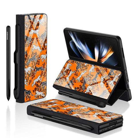 Samsung Galaxy Z Fold 3 5G Cover - Hustle Series - HQ Ultra Shine Premium Infinity Glass Soft Silicon Borders Case