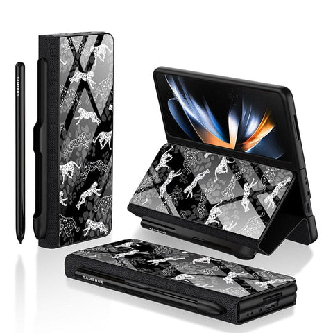Samsung Galaxy Z Fold 3 5G Cover - Hustle Series - HQ Ultra Shine Premium Infinity Glass Soft Silicon Borders Case
