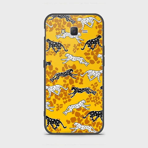 Samsung Galaxy J7 2015 Cover - Hustle Series - HQ Ultra Shine Premium Infinity Glass Soft Silicon Borders Case