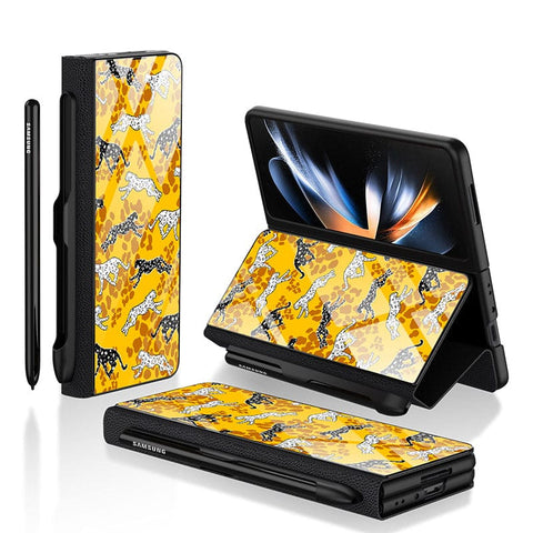 Samsung Galaxy Z Fold 3 5G Cover - Hustle Series - HQ Ultra Shine Premium Infinity Glass Soft Silicon Borders Case