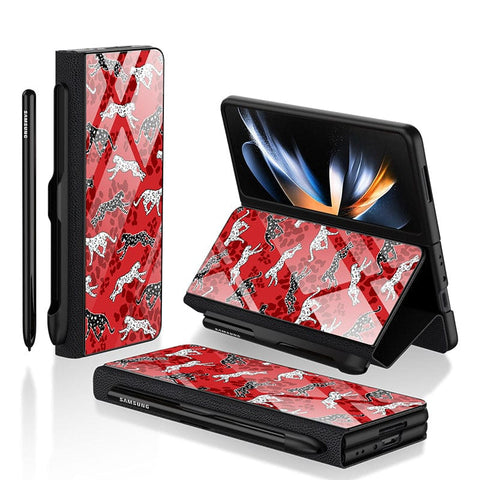 Samsung Galaxy Z Fold 3 5G Cover - Hustle Series - HQ Ultra Shine Premium Infinity Glass Soft Silicon Borders Case